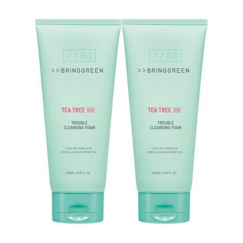 BRINGGREEN Tea Tree Cica Trouble Cleansing Foam 200mL Double Pack