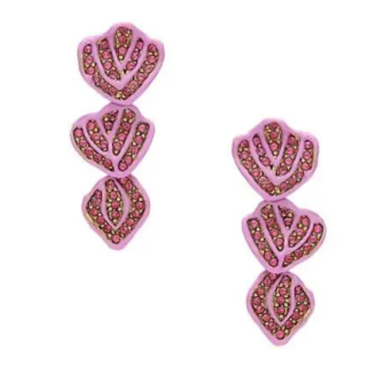 BROKEN FLOWER EARRING BLACK