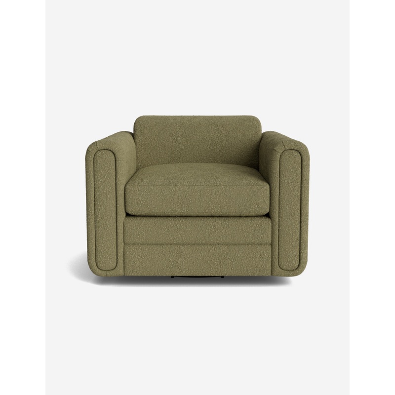 Eleanor Swivel Chair Talc Performance Linen