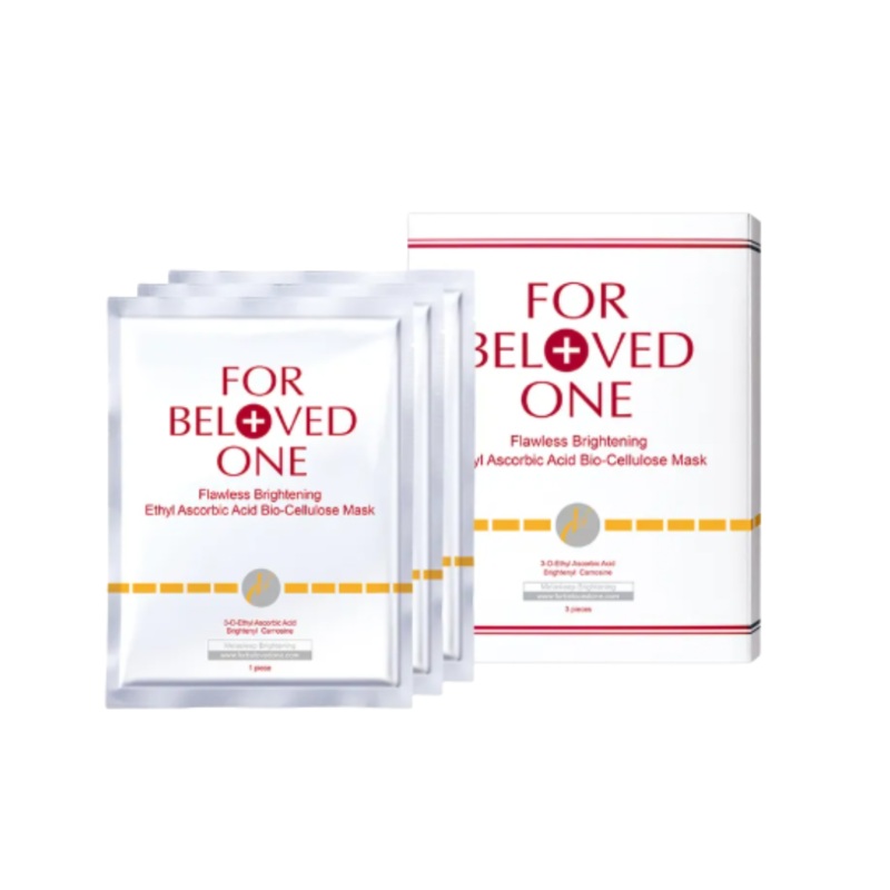 FOR BELOVED ONE Flawless Brightening Ethyl Ascorbic Acid Bio-Cellulose Mask 3pcs/box C
