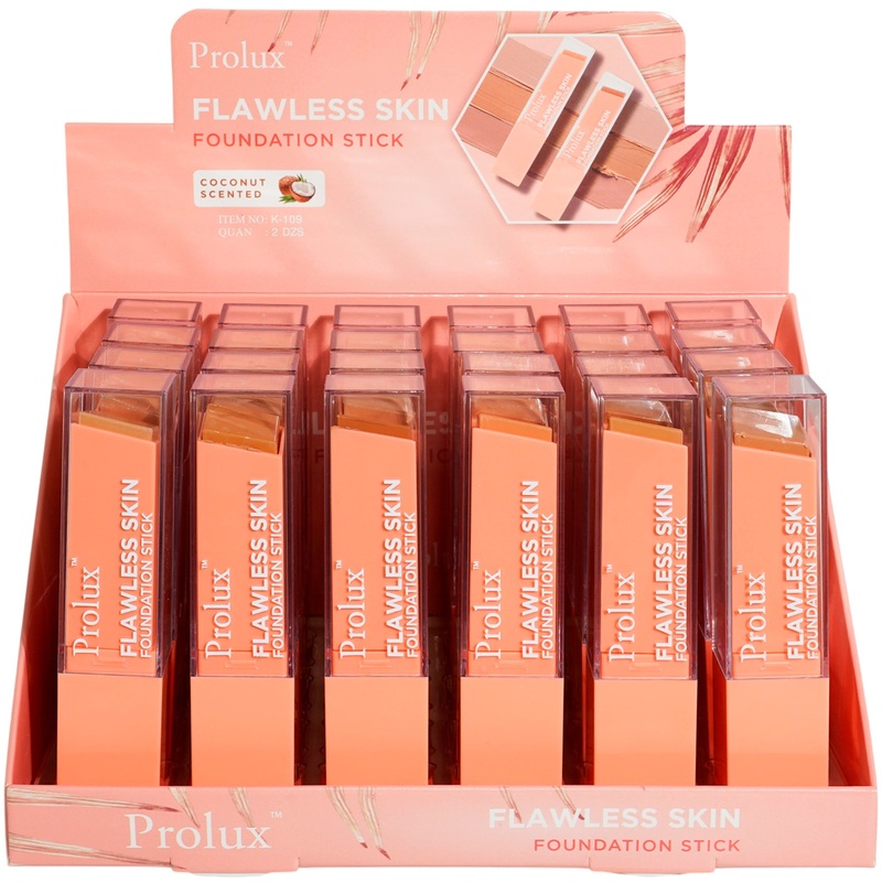 Prolux Flawless Skin Foundation Stick – Wholesale Display 24 Units (K-109)