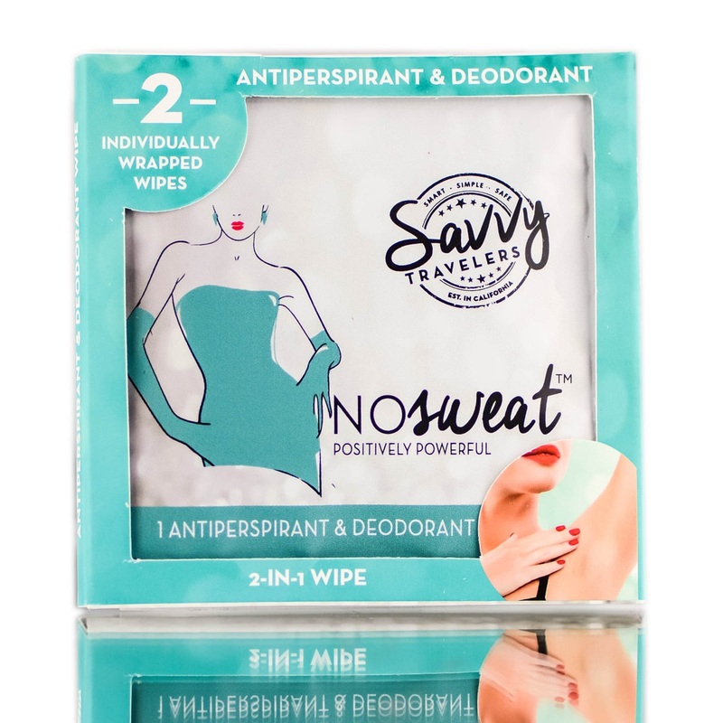 Savvy Travelers No Sweat Cleansing Wipes | 2 WIpes