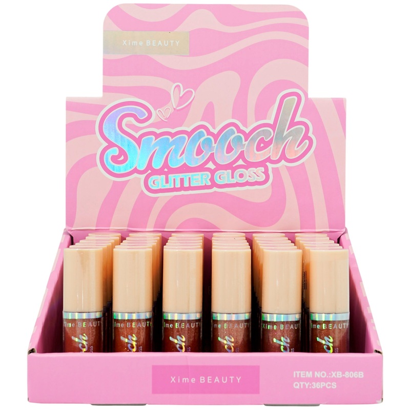 Xime Beauty Smooch Glitter Gloss – Wholesale Display 36 Units (XB-806B)