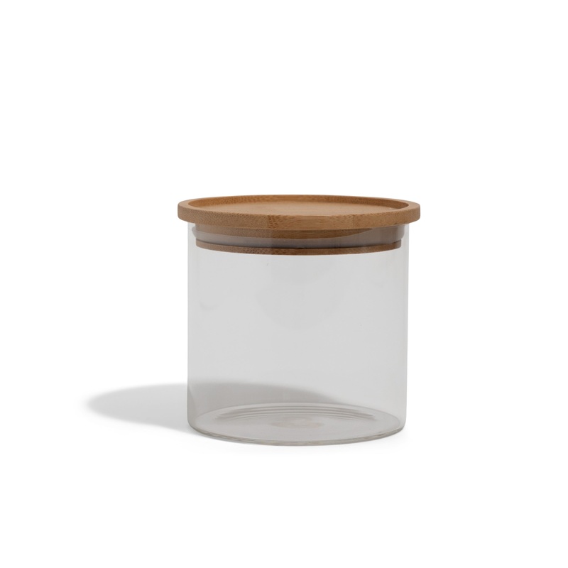 Bamboo & Glass Storage Jars Small