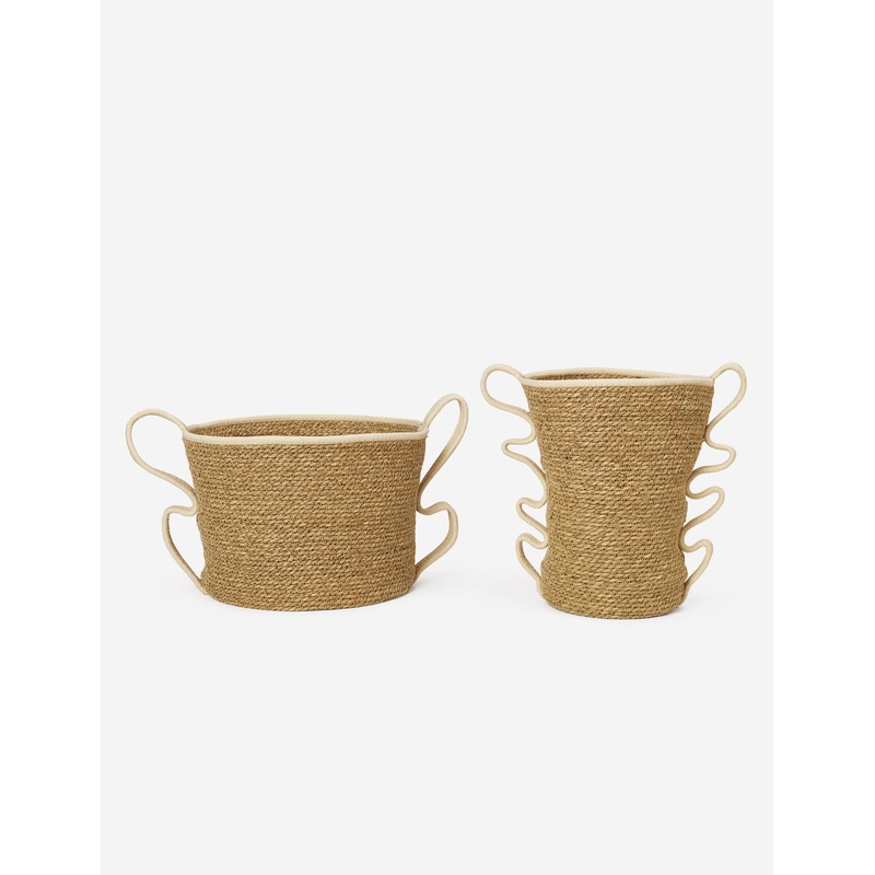 Verso Baskets (Set of 2) by Ferm Living Ivory