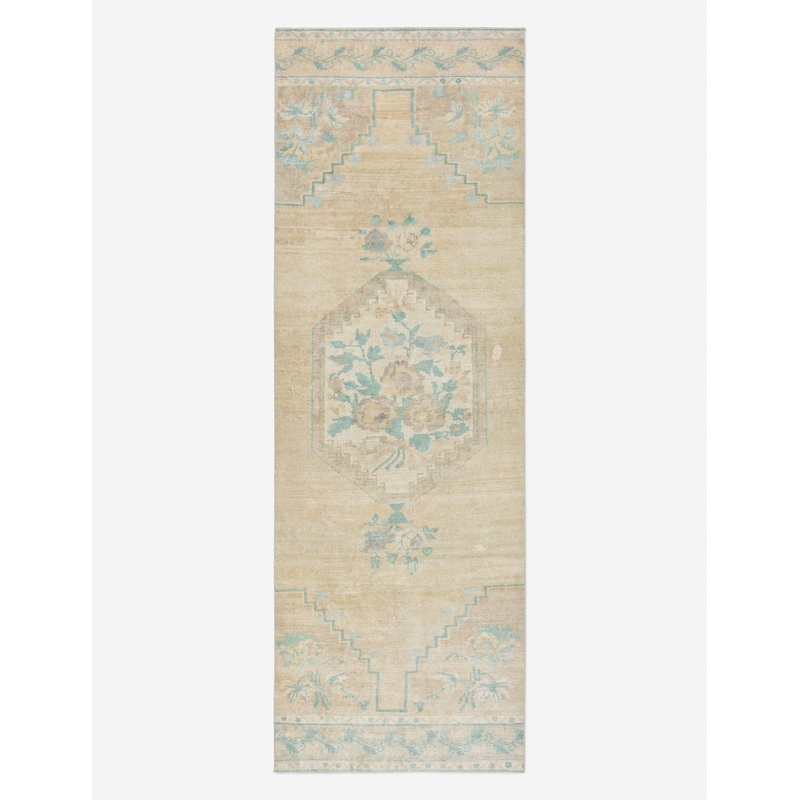 Vintage Turkish Hand-Knotted Wool Runner Rug No. 294, 3’1 x 9’4