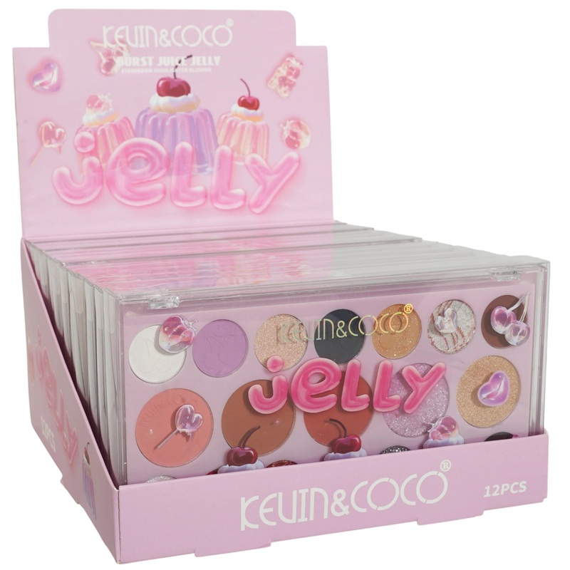 Kevin & Coco Jelly Eyeshadow Highlighter Blusher – Wholesale Display 12 Units (KC247387)