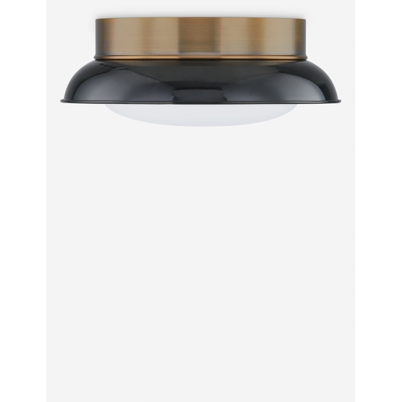 Emmie Flush Mount Black and Brass 14.25″Dia