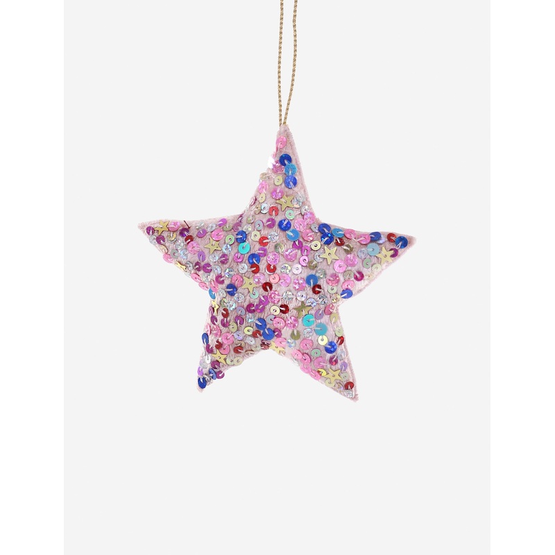 Magpie Sequin Star Ornament by Cody Foster and Co Multi
