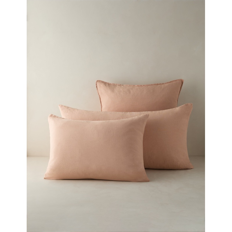 Melia European Flax Linen Sham White Standard