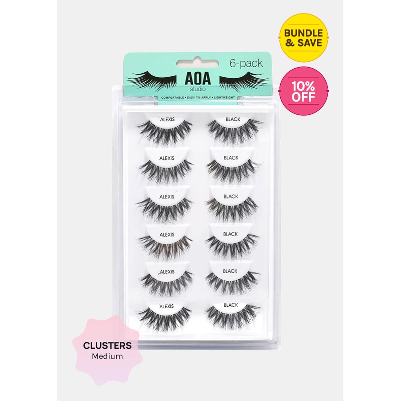 AOA Studio Eyelashes – Alexis 6-Pack