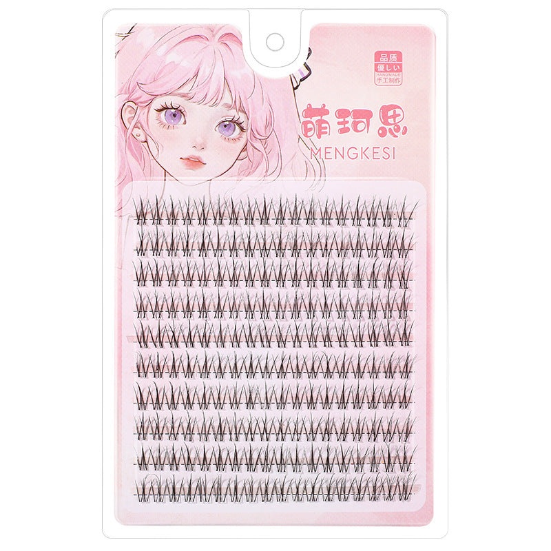MKS Little Flame Natural Transparent Thin Stems Single Cluster False Eyelash