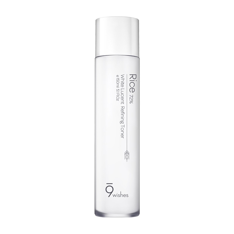 9wishes Rice 72% White Lucent Refining Toner  150mL
