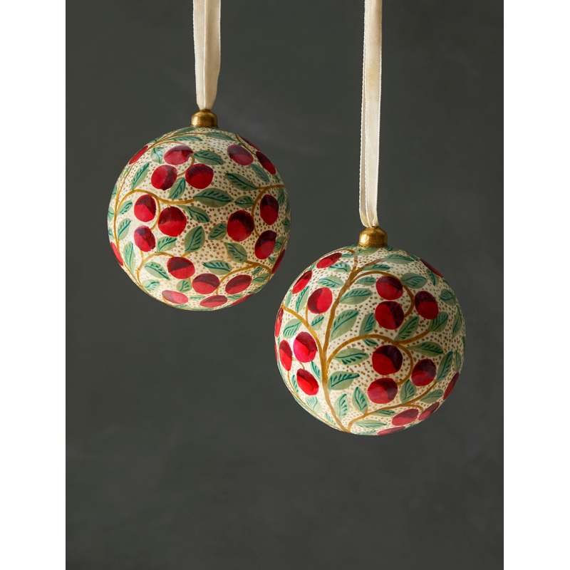 Joelle Handpainted Ornaments (Set of 2) Cherries