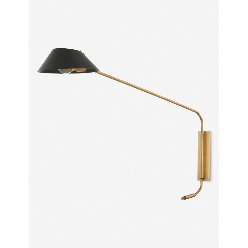 Riaz Plug-in Sconce Cream and Brass