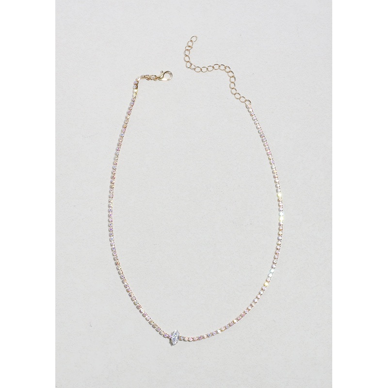 Sparkle Tennis Necklace Gold