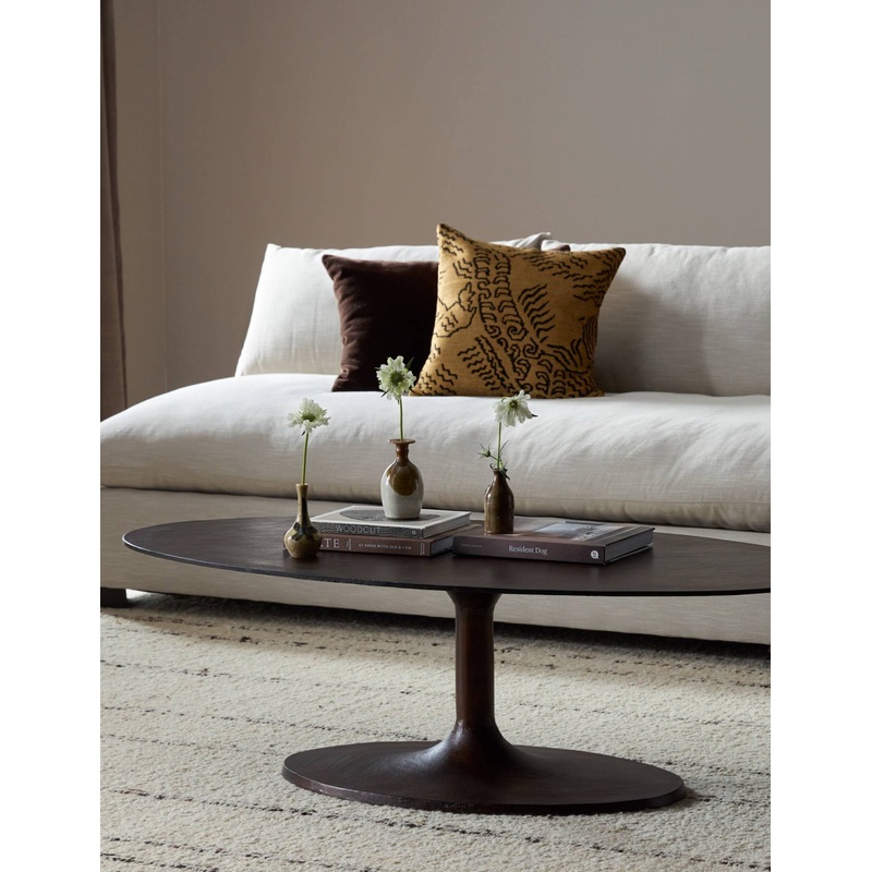 Inga Indoor / Outdoor Oval Coffee Table Matte White