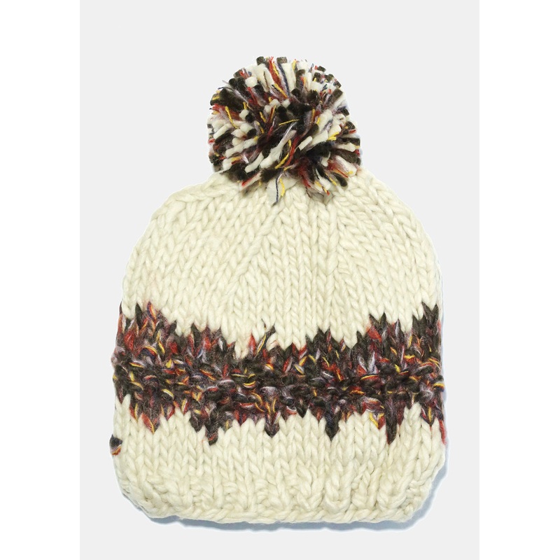 Knitted Beanie with Pom Pom