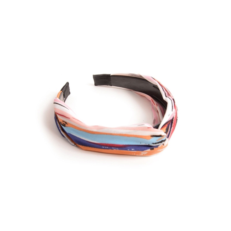 Abstract Lines Headband Royal Blue