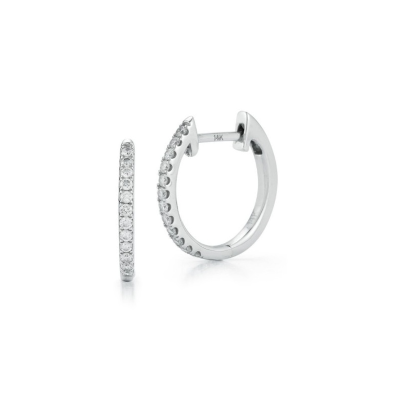 MEDIUM DIAMOND ROUND HUGGIES single