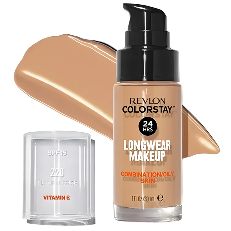 Revlon Colorstay Liquid Foundation Combination Spf 15 #220 Natural Beige – Wholesale 12 Units (RCSLF220)
