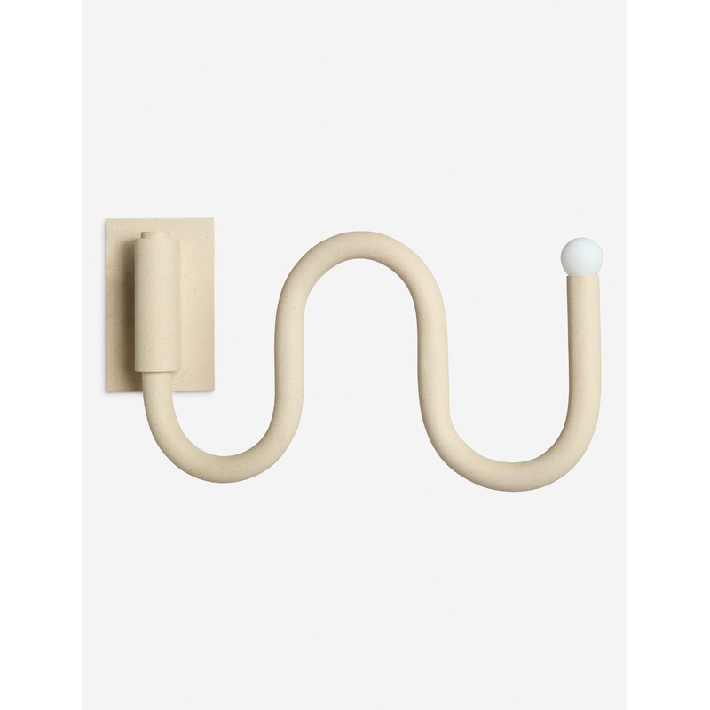 Noor Swing Arm Sconce by Lolly Lolly Ceramics Sand