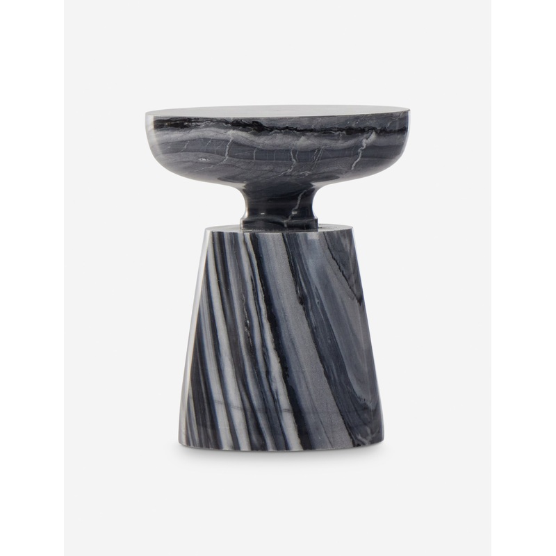Zeller Side Table Gray Marble