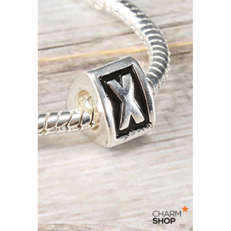 Letter X Block Bead Charm