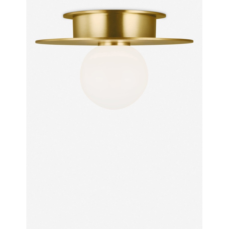 Nodes Flush Mount Light by Kelly Wearstler Burnished Brass 8″Dia