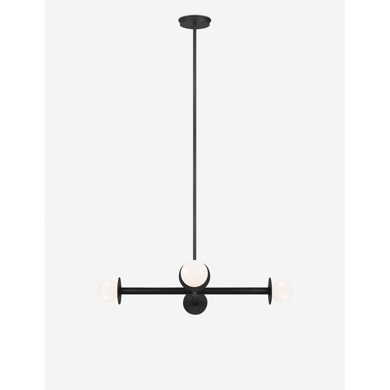 Nodes Wide Chandelier by Kelly Wearstler Burnished Brass