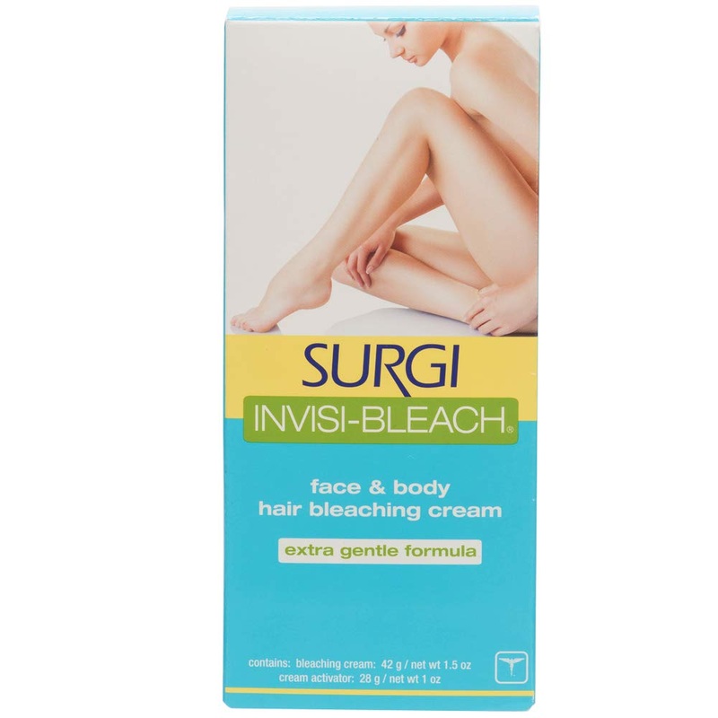 Surgi INVISI-BLEACH Face & Body Hair Bleaching Cream Kit – Extra Gentle Formula