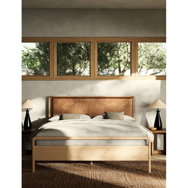 Tierney Leather Bed Queen