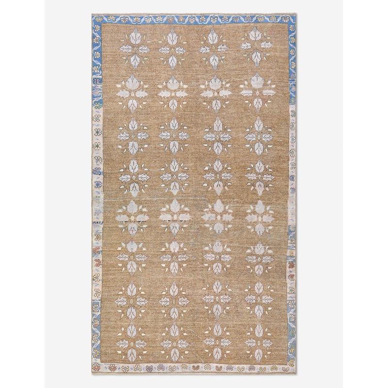 Vintage Turkish Hand-Knotted Wool Rug No. 510, 4′ 8″ x 8′ 2″