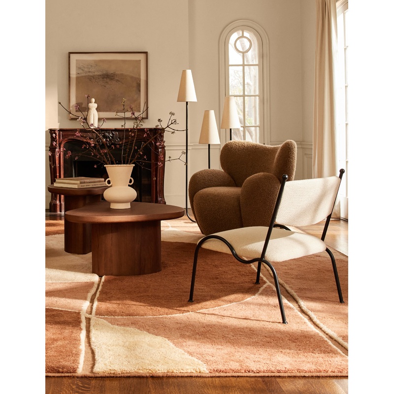 Ovid Swivel Chair by Aimee Song Taupe Boucle