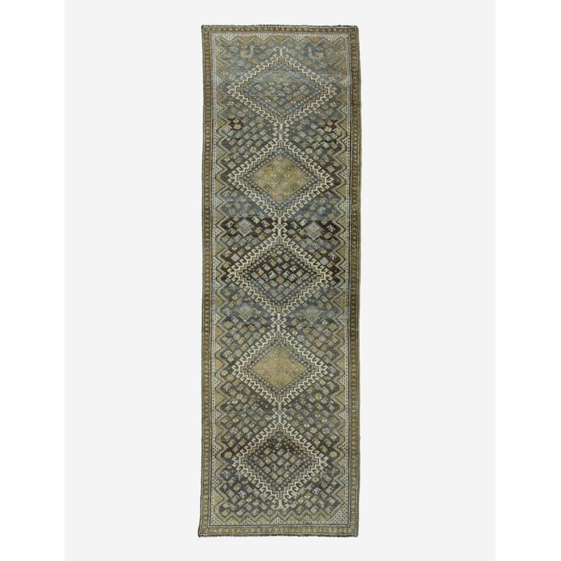 Vintage Turkish Hand-Knotted Wool Runner Rug No. 206, 2’12” x 8’8″
