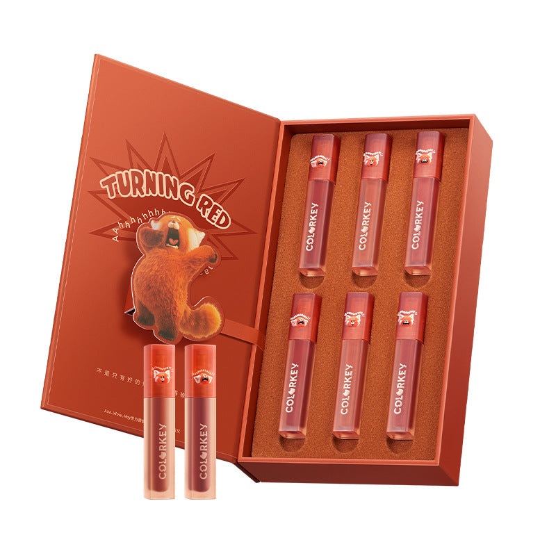 Colorkey Disney Pixar Little Panda Meimei Mini Lip Glaze Gift Set 6PCS/BOX 6 1g*6