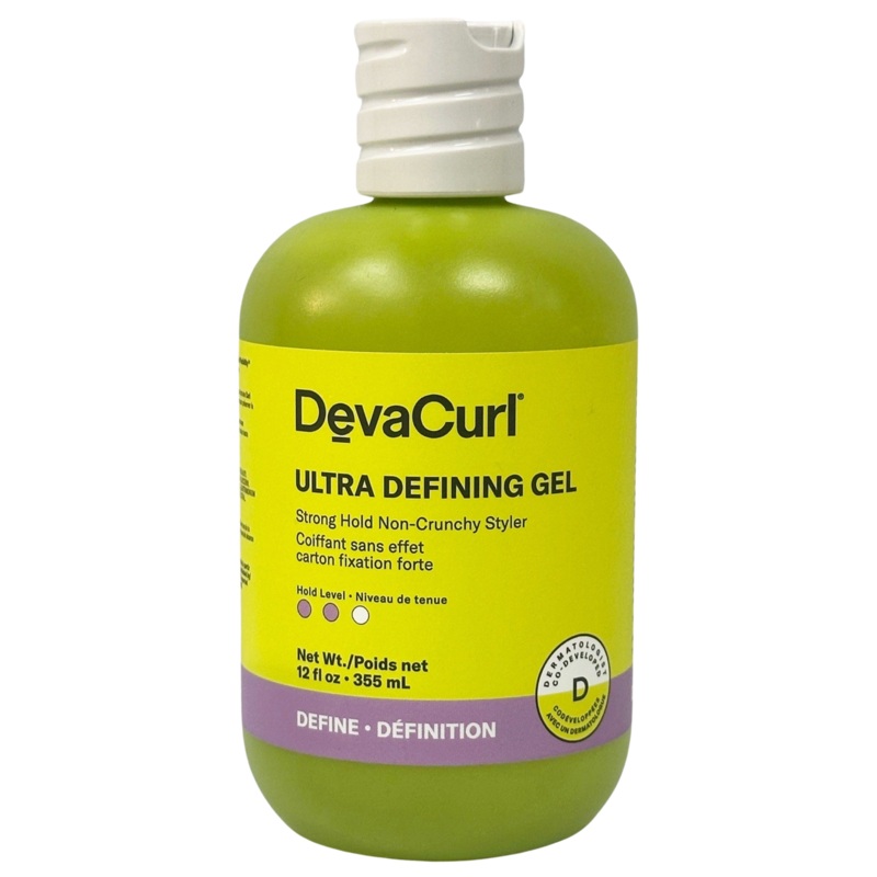 DevaCurl DEFINE Ultra Defining Gel Strong Hold No-Crunch Styler 12 oz / 355 ml | Hold 1/3