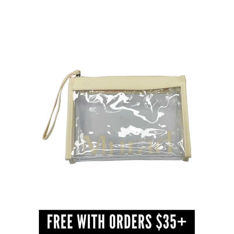 [FREE GIFT] Murad Cosmetic Bag – Clear / Beige (8″ x 6″ x 2″)