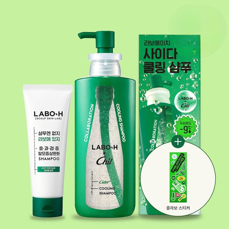 LABO-H Hair Loss Relief Cider Cooling Shampoo 333mL (+112mL gift)