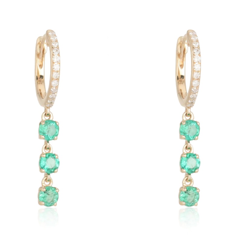 EMERALD DANGLE EARRING