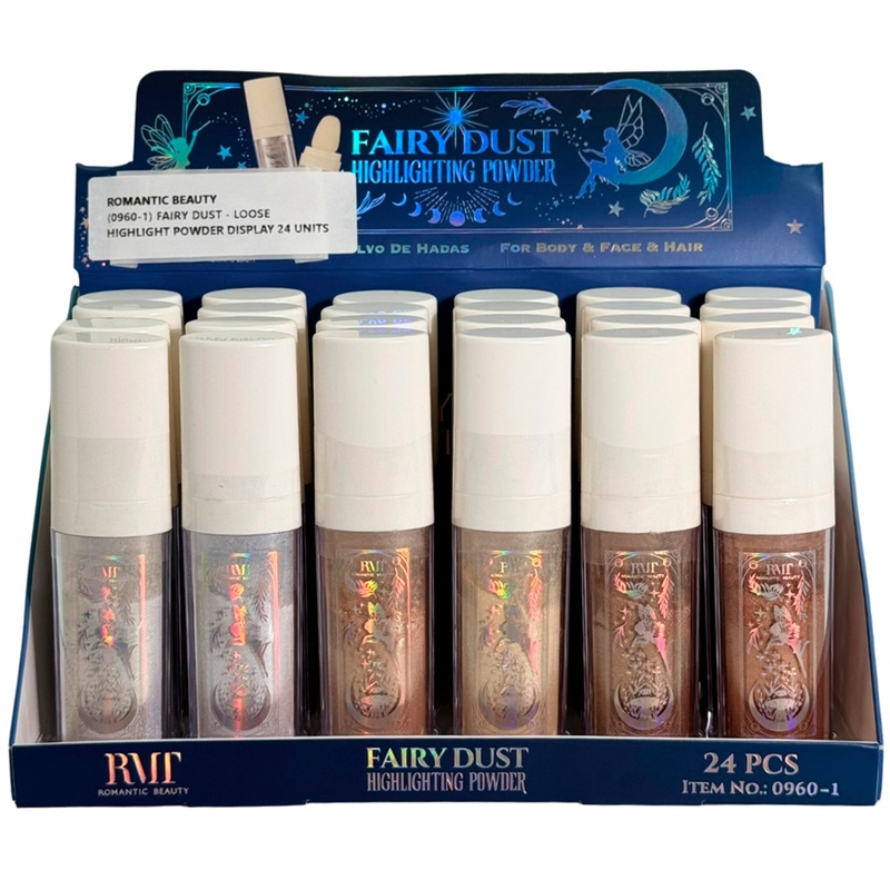 Romantic Beauty Fairy Dust Loose Highlight Powder – Wholesale Display 24 Units (0960-1)