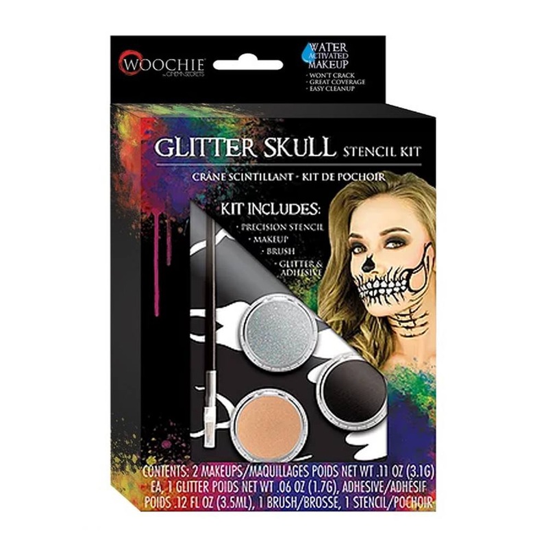 Woochie Halloween Makeup Stencil Kit – Glitter Skull