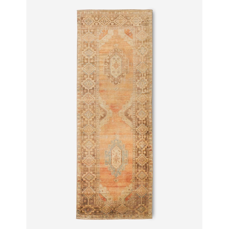 Vintage Turkish Hand-Knotted Wool Runner Rug No. 235, 4’1″ x 12′