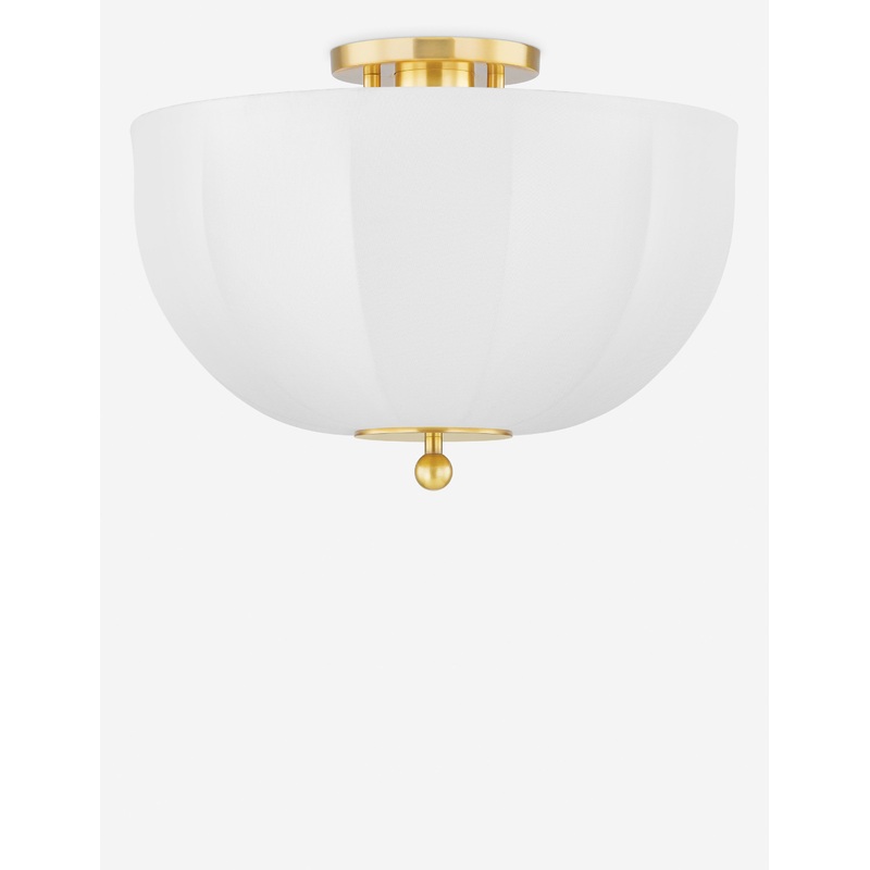 Harker Flush Mount Light Brass 13.5″Dia