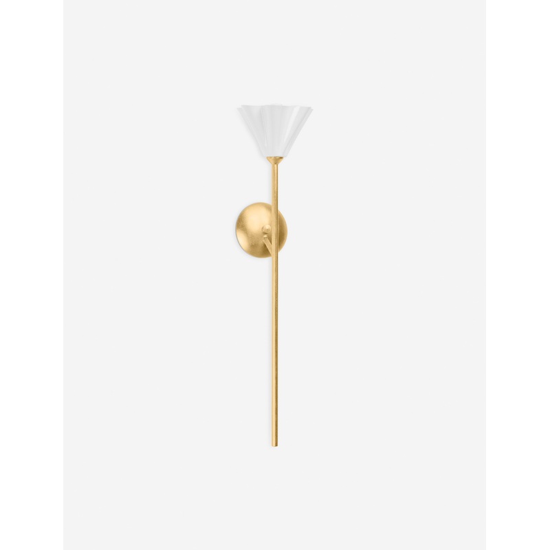 Marigold Sconce Brass and White
