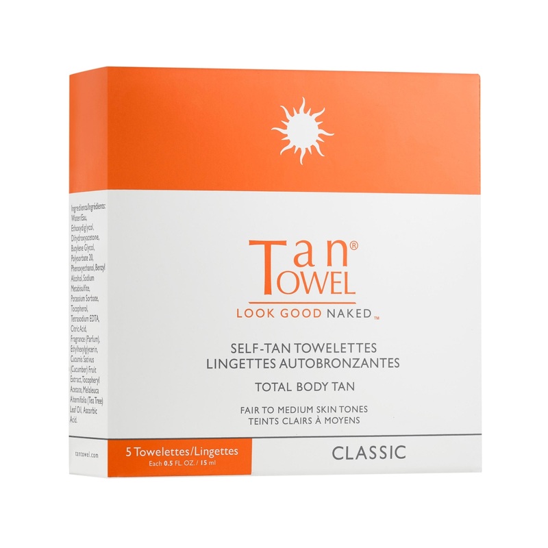 Tan Towel Self-Tan Towelettes Total Body Tan 5 Pack – Classic | Fair to Medium Skin Tones