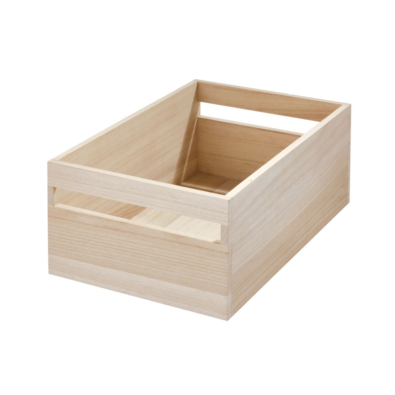 Wood Handled Bin Small