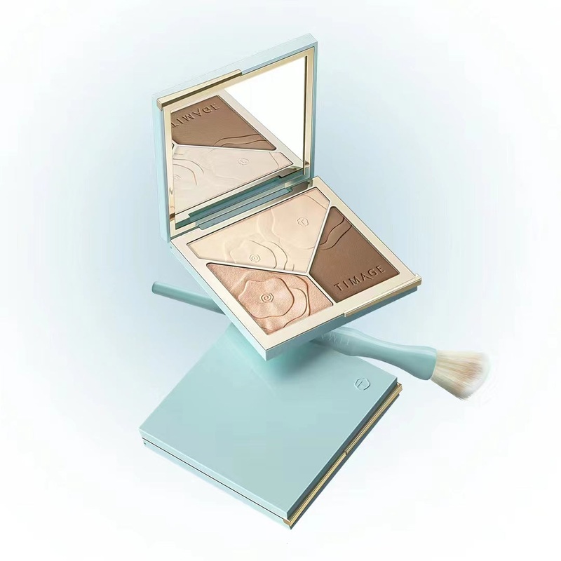 TIMAGE Matte & Shimmer Highlighter Contour Palette 17g  01 Soft Sun Shadow