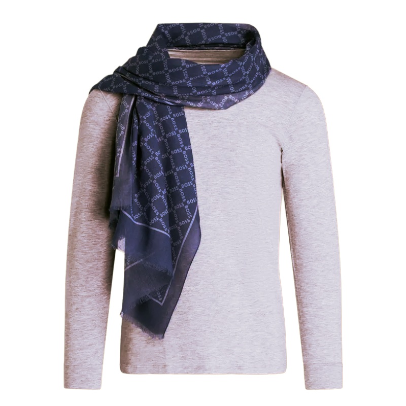 Hugo Boss Tiebe Dark Blue Men’s Scarf 50515155