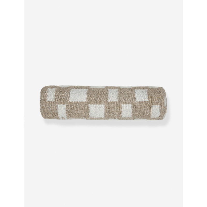 Irregular Checkerboard Bolster Pillow by Sarah Sherman Samuel Black